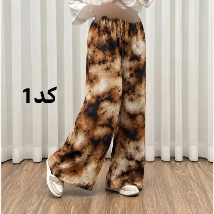 شلوار راحتی نخی پارچه خارجی فری سایز مناسب تا سایز 50