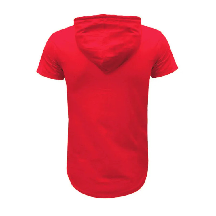 ست تی شرت و شلوار مردانه مدل jus پنبه یکرو نخ آستین کوتاه کلاه دار
