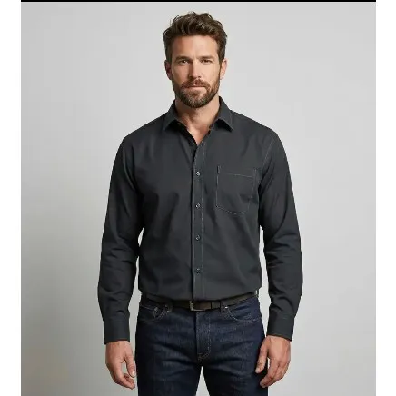 پیراهن مردانه آستین بلند تترون نوک مدادی سایز مدیوم