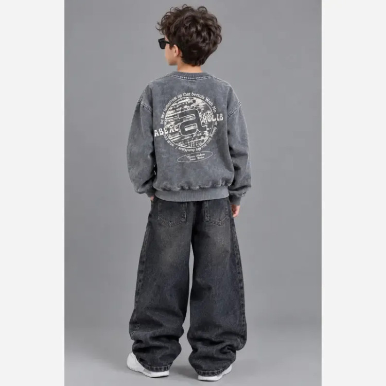 ست بلوز و شلوار جین پسرانه مدل سنگشور لش سایز 5 الی 7 سال